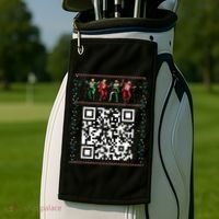Dancing Trump Christmas Qr President 2024 Dance Code Golf Towel thumb 2