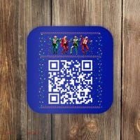 Dancing Trump Christmas Qr President 2024 Dance Code Coaster thumb 0