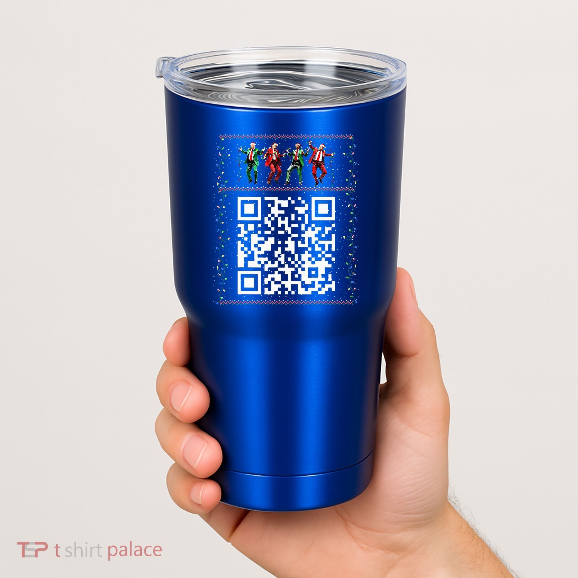 Dancing Trump Christmas Qr President 2024 Dance Code Tumbler