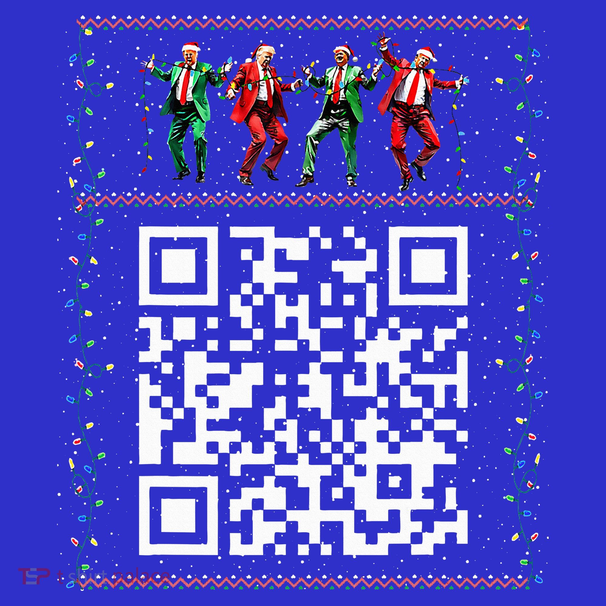 Dancing Trump Christmas Qr President 2024 Dance Code Toddler T-Shirt