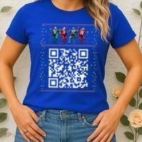 Dancing Trump Christmas Qr President 2024 Dance Code Women's T-Shirt thumb 2