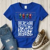 Dancing Trump Christmas Qr President 2024 Dance Code Women's T-Shirt thumb 3