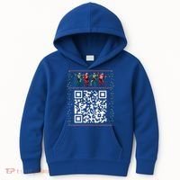 Dancing Trump Christmas Qr President 2024 Dance Code Kids Hoodie thumb 0