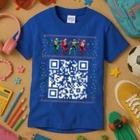 Dancing Trump Christmas Qr President 2024 Dance Code Kids T-Shirt thumb 3