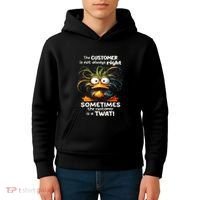 Duck The Customer Is Not Always Right Sometimes The Customer Kids Hoodie thumb 4