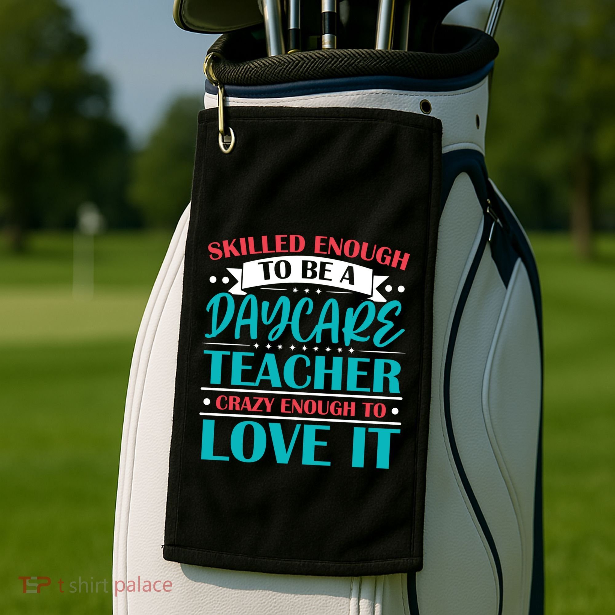 Daycare Teacher Care Educator Care Director Gift Golf Towel