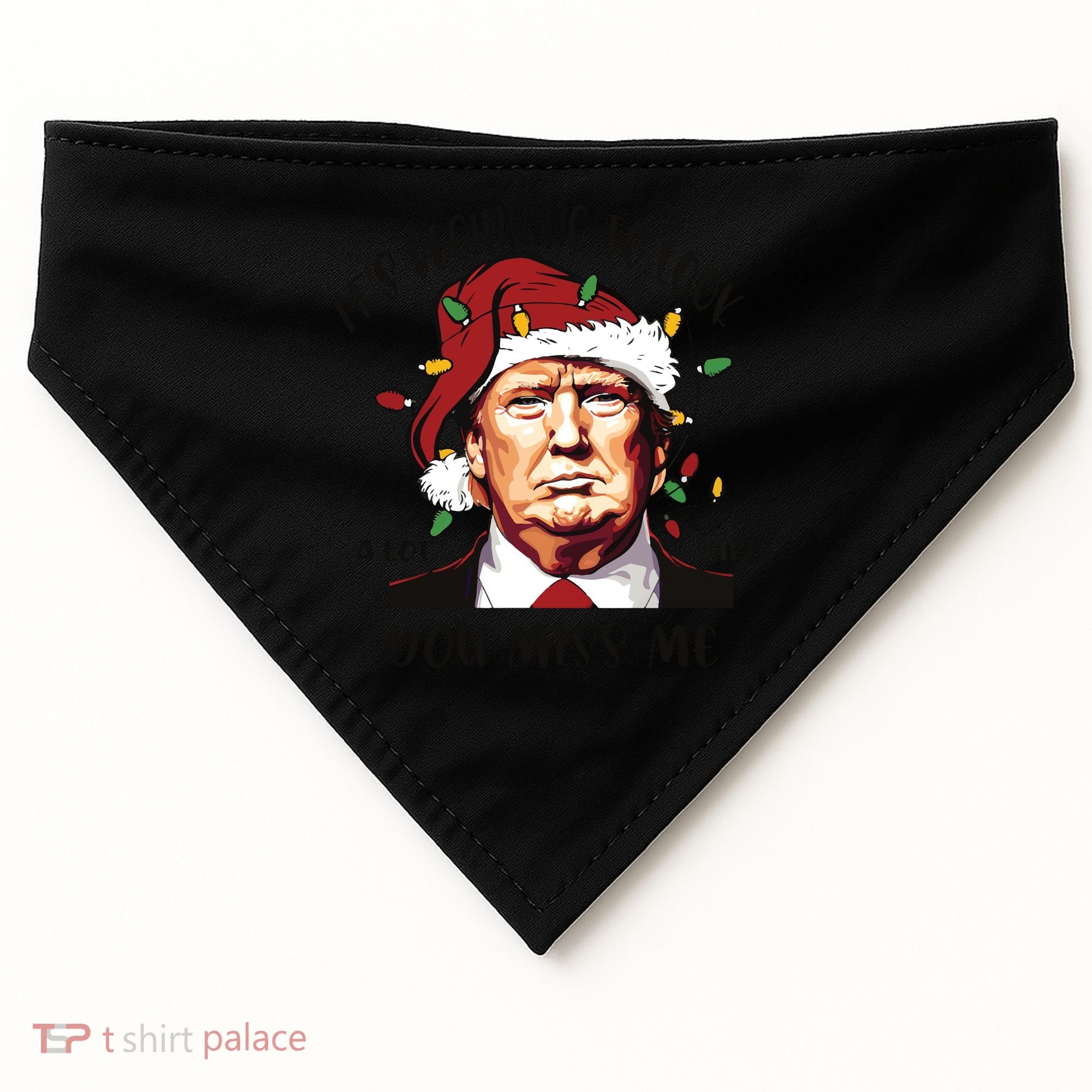 Donald Trump Christmas USA-Made Doggie Bandana
