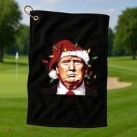 Donald Trump Christmas Golf Towel thumb 1