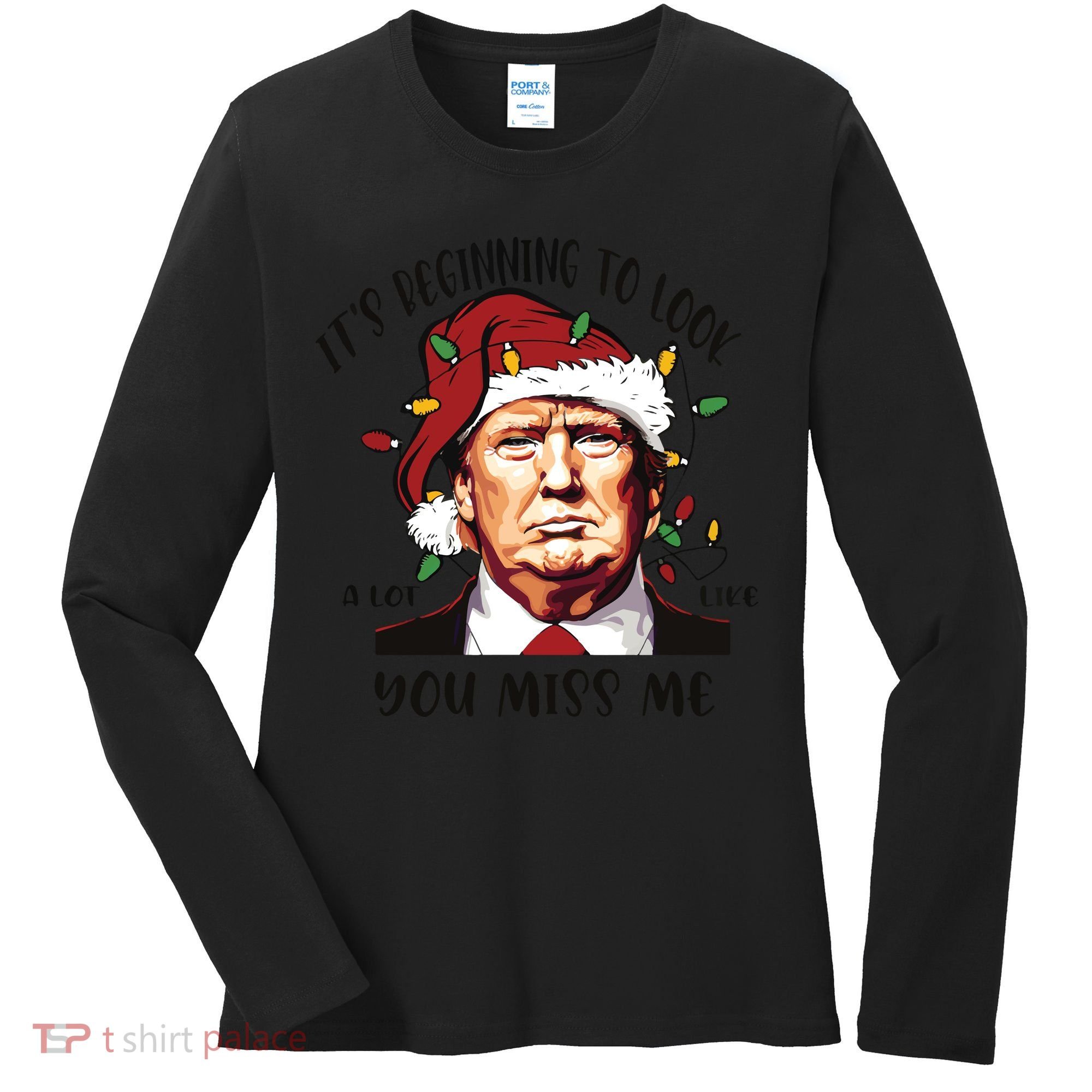 Donald Trump Christmas Women's Long Sleeve Shirt