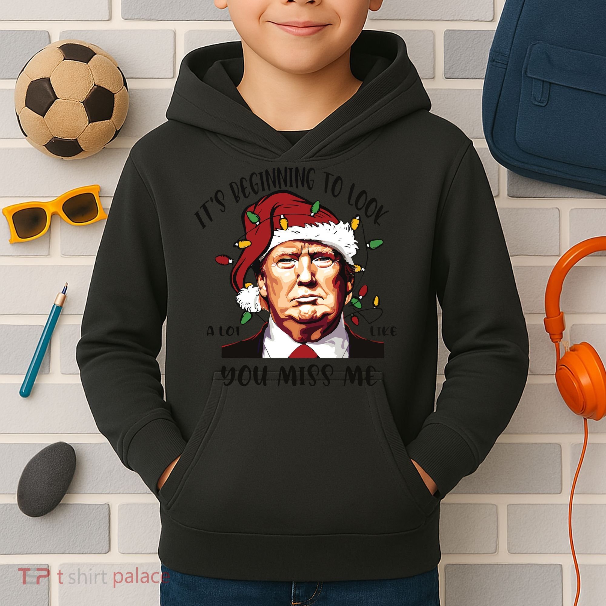 Donald Trump Christmas Kids Hoodie