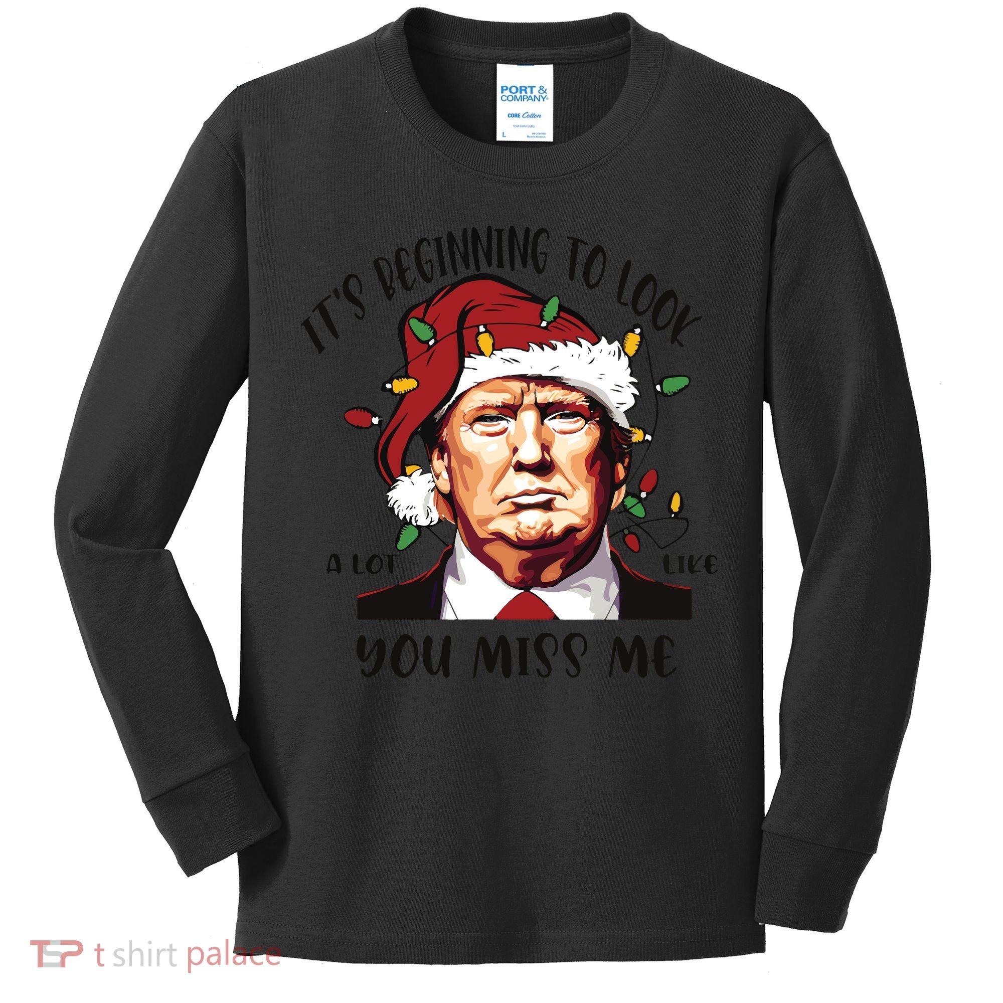 Donald Trump Christmas Kids Long Sleeve Shirt