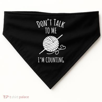 Don't Talk Counting Crochet TShirt Crocheting Gift TShirt USA-Made Doggie Bandana