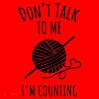 Don't Talk Counting Crochet TShirt Crocheting Gift TShirt Santa Hat thumb 1