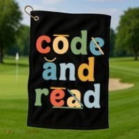 Dyslexia Therapist Code And Read Golf Towel thumb 1