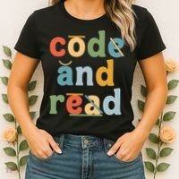 Dyslexia Therapist Code And Read Women's T-Shirt thumb 2
