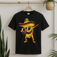 Dabbing Taco Cinco De Mayo Men Mexican Food Sombrero T-Shirt thumb 2