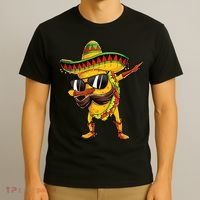 Dabbing Taco Cinco De Mayo Men Mexican Food Sombrero T-Shirt thumb 3