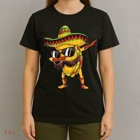 Dabbing Taco Cinco De Mayo Men Mexican Food Sombrero T-Shirt thumb 4