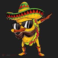 Dabbing Taco Cinco De Mayo Men Mexican Food Sombrero Beanie thumb 2