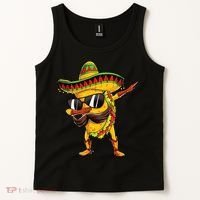 Dabbing Taco Cinco De Mayo Men Mexican Food Sombrero Tank Top thumb 2