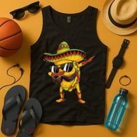 Dabbing Taco Cinco De Mayo Men Mexican Food Sombrero Tank Top thumb 4