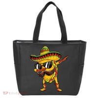 Dabbing Taco Cinco De Mayo Men Mexican Food Sombrero Tote Bag thumb 0