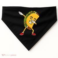 Dabbing Taco Cinco De Mayo Funny Boy Mexican Food Dab USA-Made Doggie Bandana thumb 0