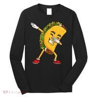 Dabbing Taco Cinco De Mayo Funny Boy Mexican Food Dab Long Sleeve Shirt thumb 0