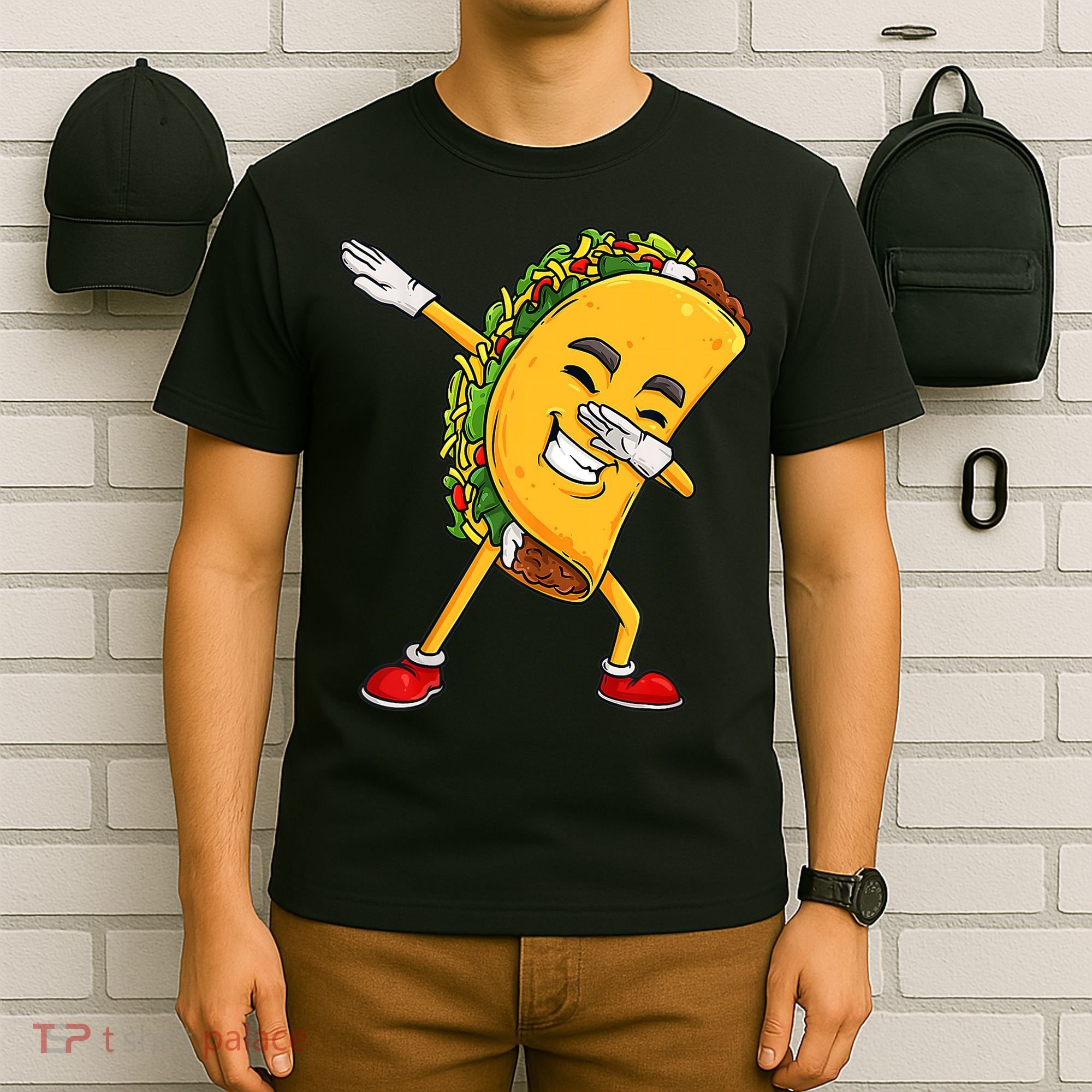 Dabbing Taco Cinco De Mayo Funny Boy Mexican Food Dab T-Shirt