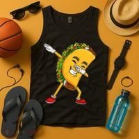 Dabbing Taco Cinco De Mayo Funny Boy Mexican Food Dab Tank Top thumb 4