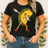 Dabbing Taco Cinco De Mayo Funny Boy Mexican Food Dab Women's T-Shirt thumb 2