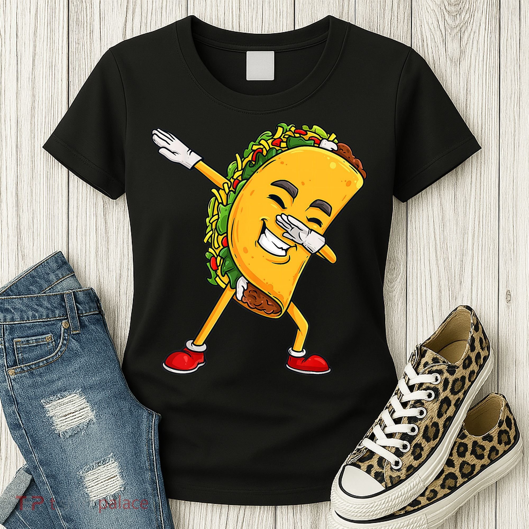 Dabbing Taco Cinco De Mayo Funny Boy Mexican Food Dab Women's T-Shirt