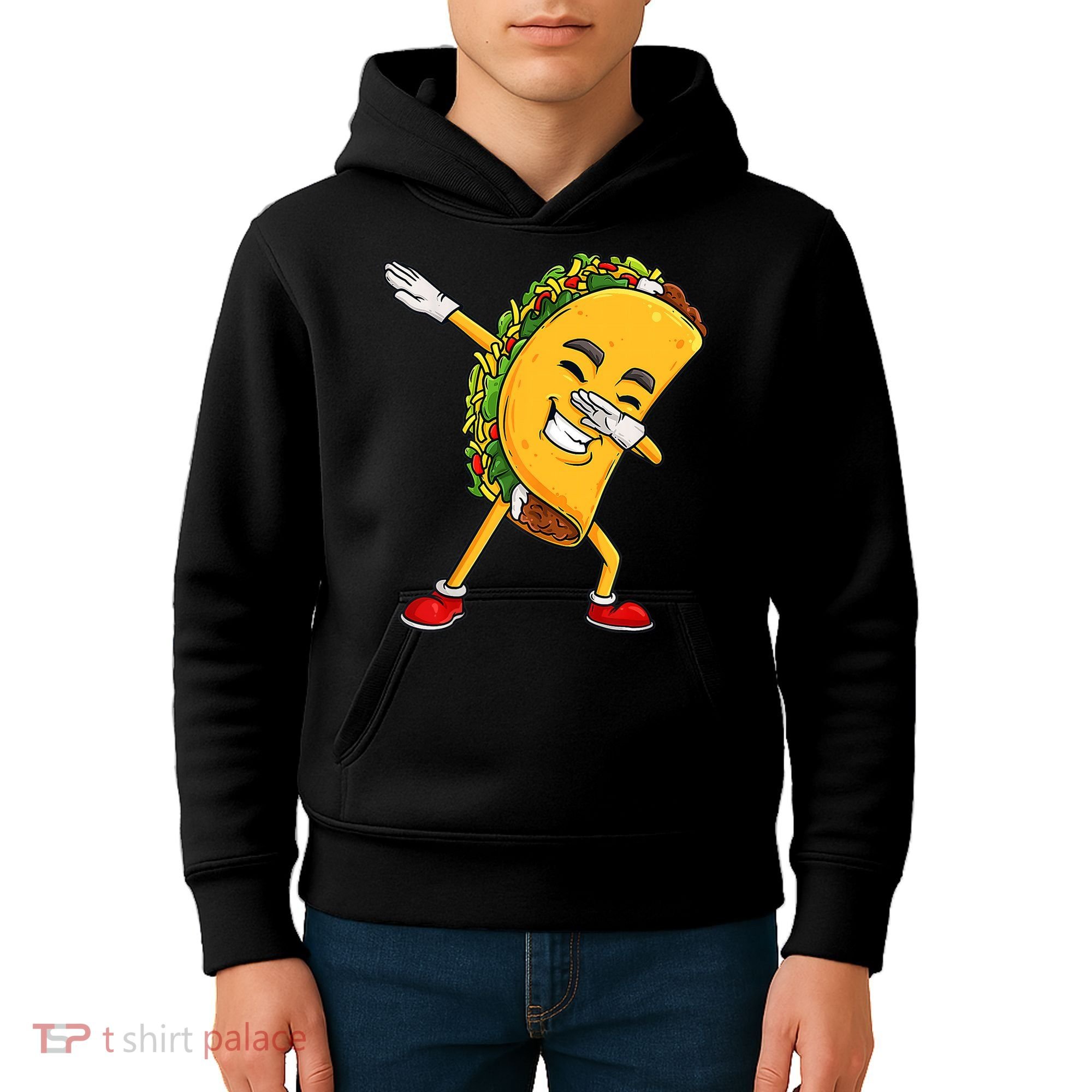 Dabbing Taco Cinco De Mayo Funny Boy Mexican Food Dab Kids Hoodie