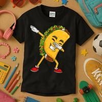 Dabbing Taco Cinco De Mayo Funny Boy Mexican Food Dab Kids T-Shirt thumb 3