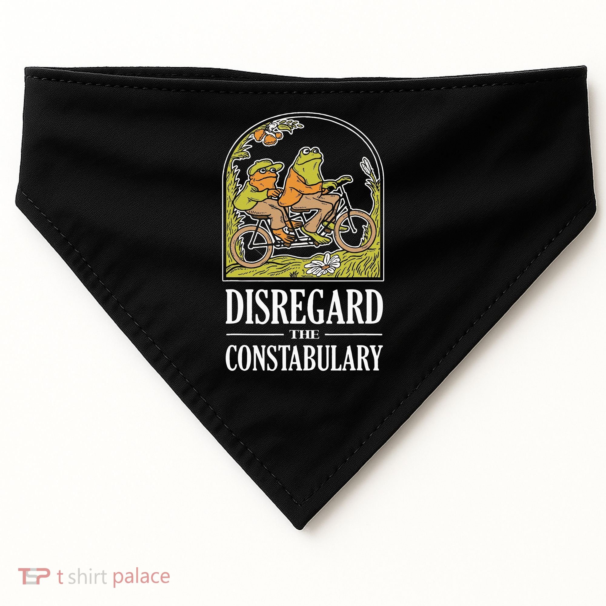 Disregard The Constabulary Graphic Funny Frog Meme Police USA-Made Doggie Bandana