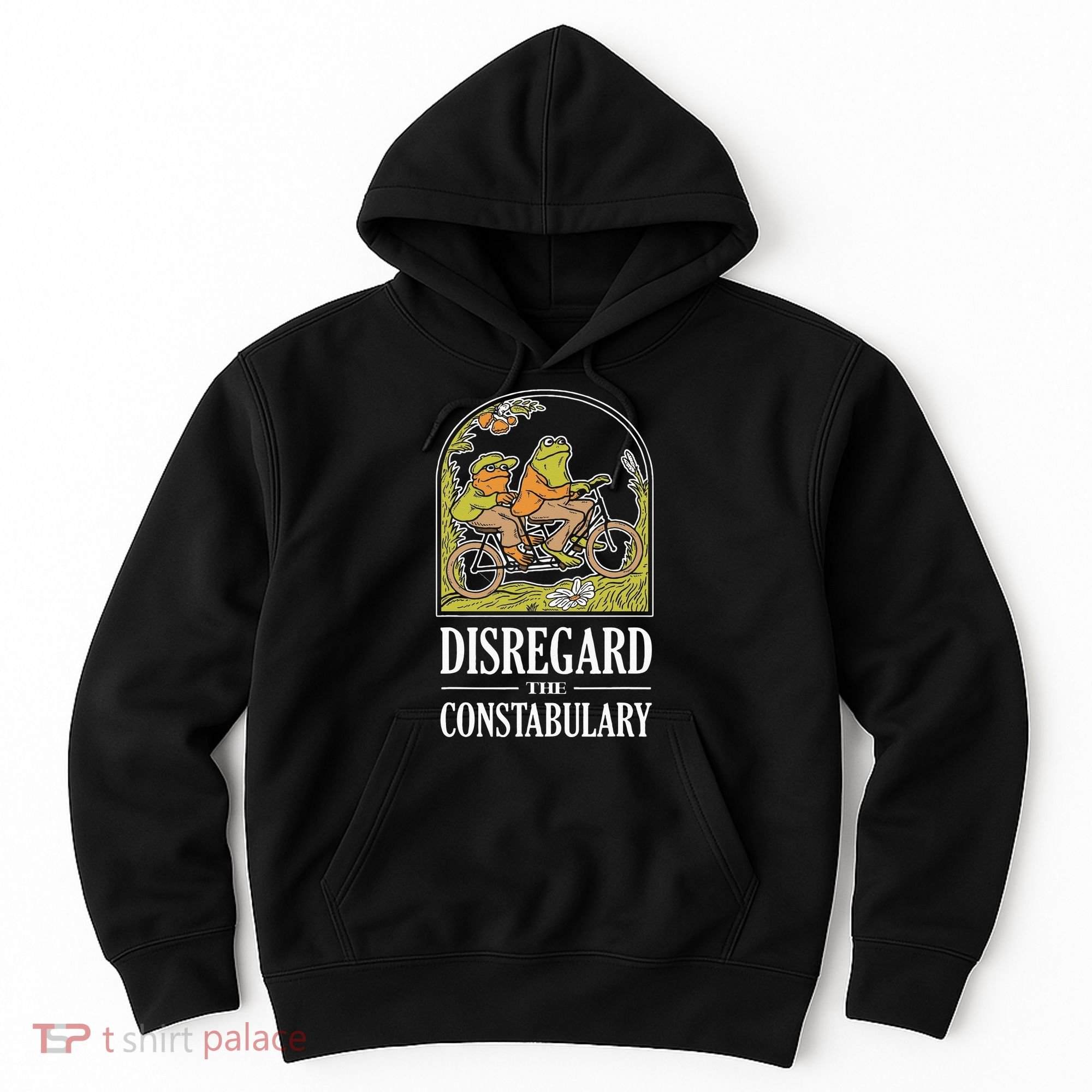 Disregard The Constabulary Graphic Funny Frog Meme Police Hoodie