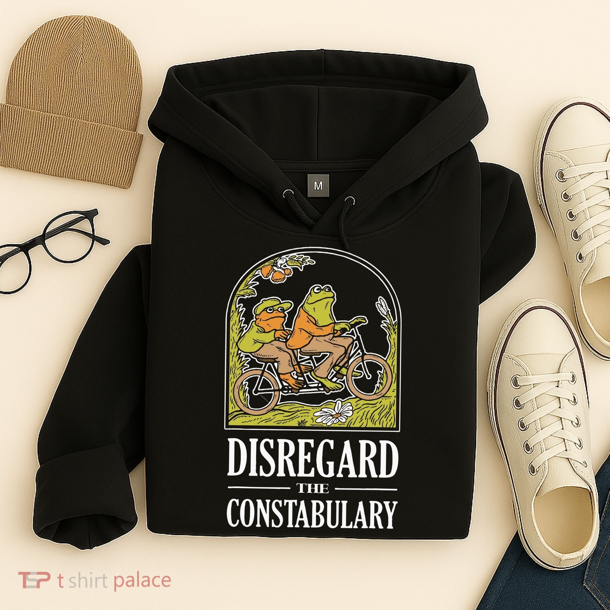 Disregard The Constabulary Graphic Funny Frog Meme Police Hoodie