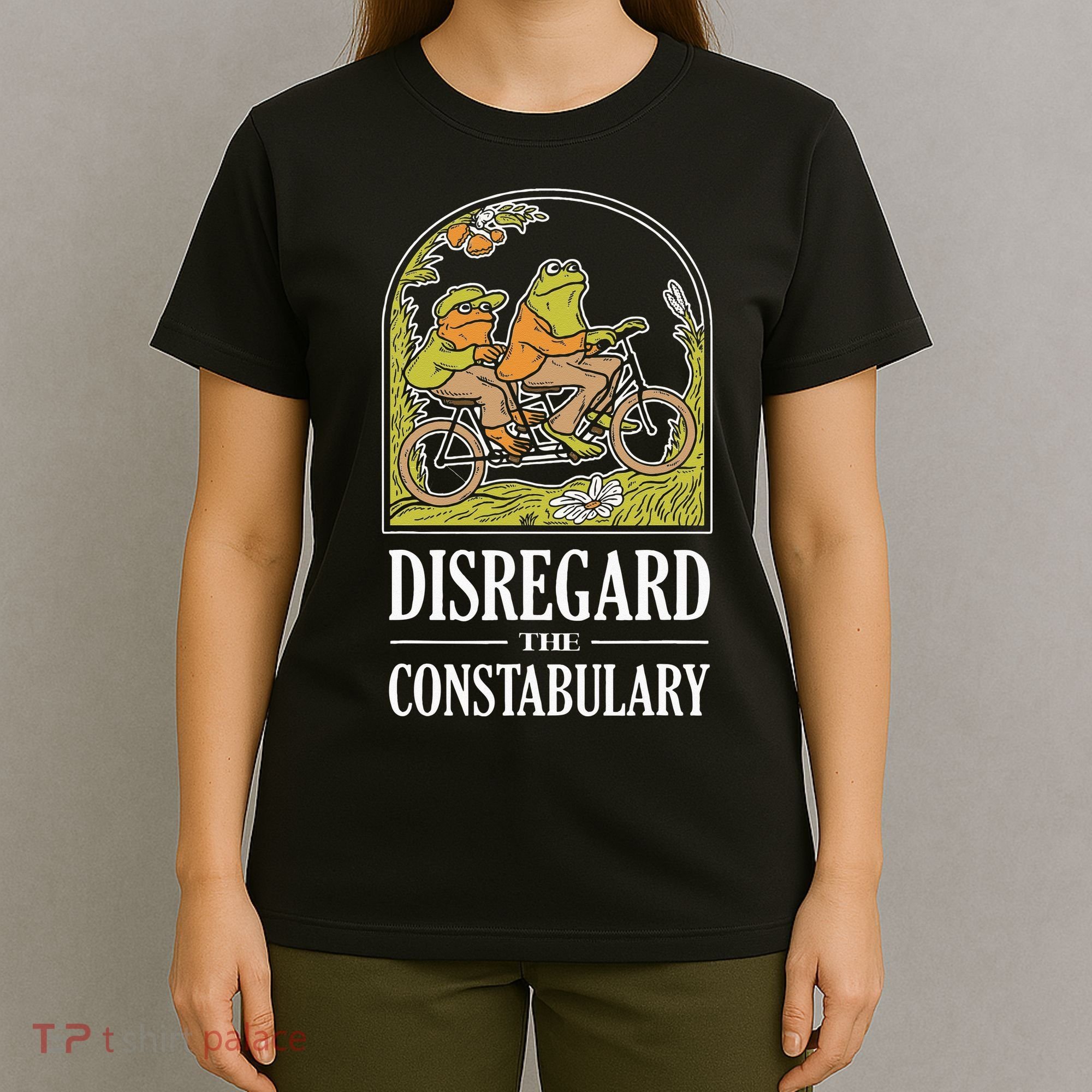 Disregard The Constabulary Graphic Funny Frog Meme Police T-Shirt