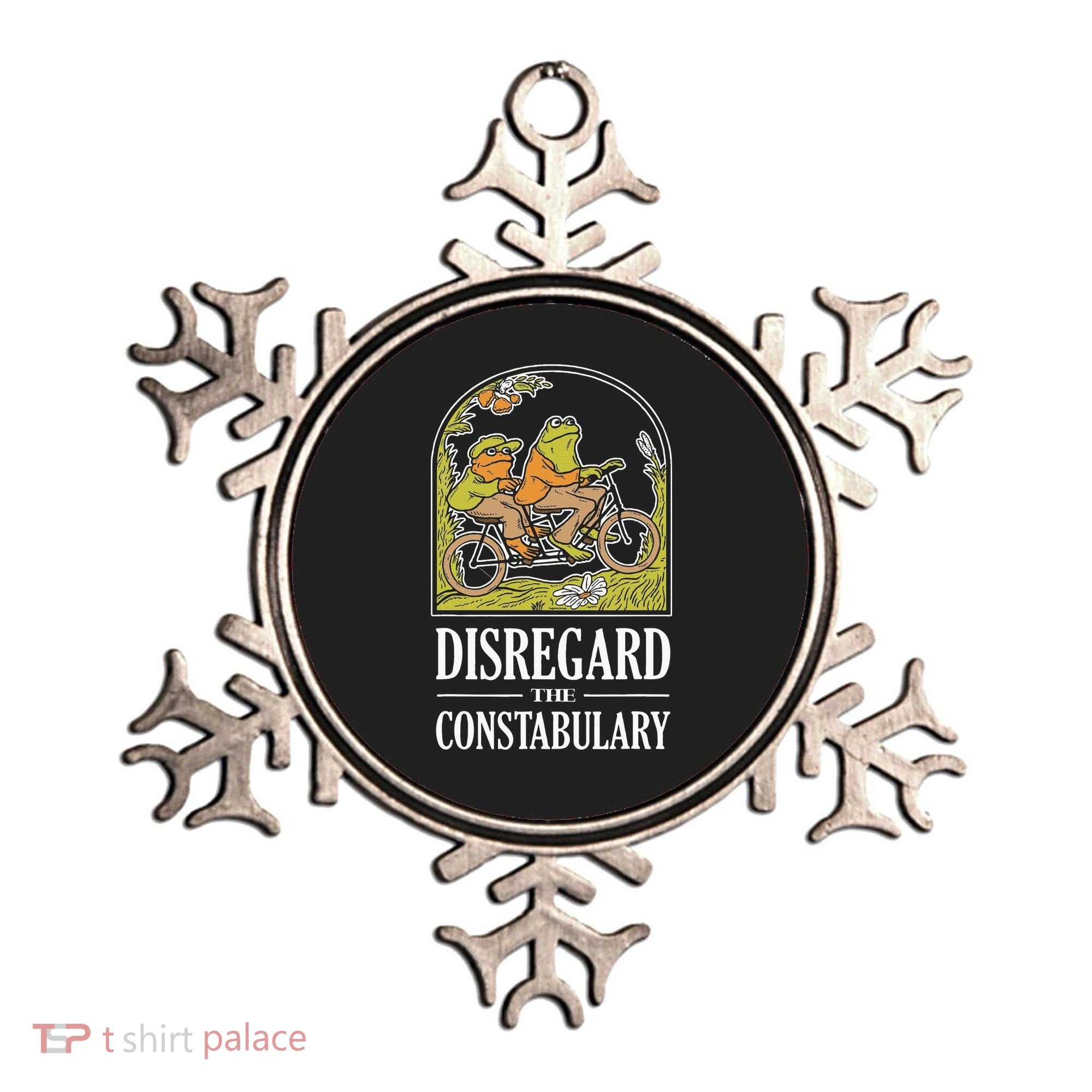 Disregard The Constabulary Graphic Funny Frog Meme Police Ornament