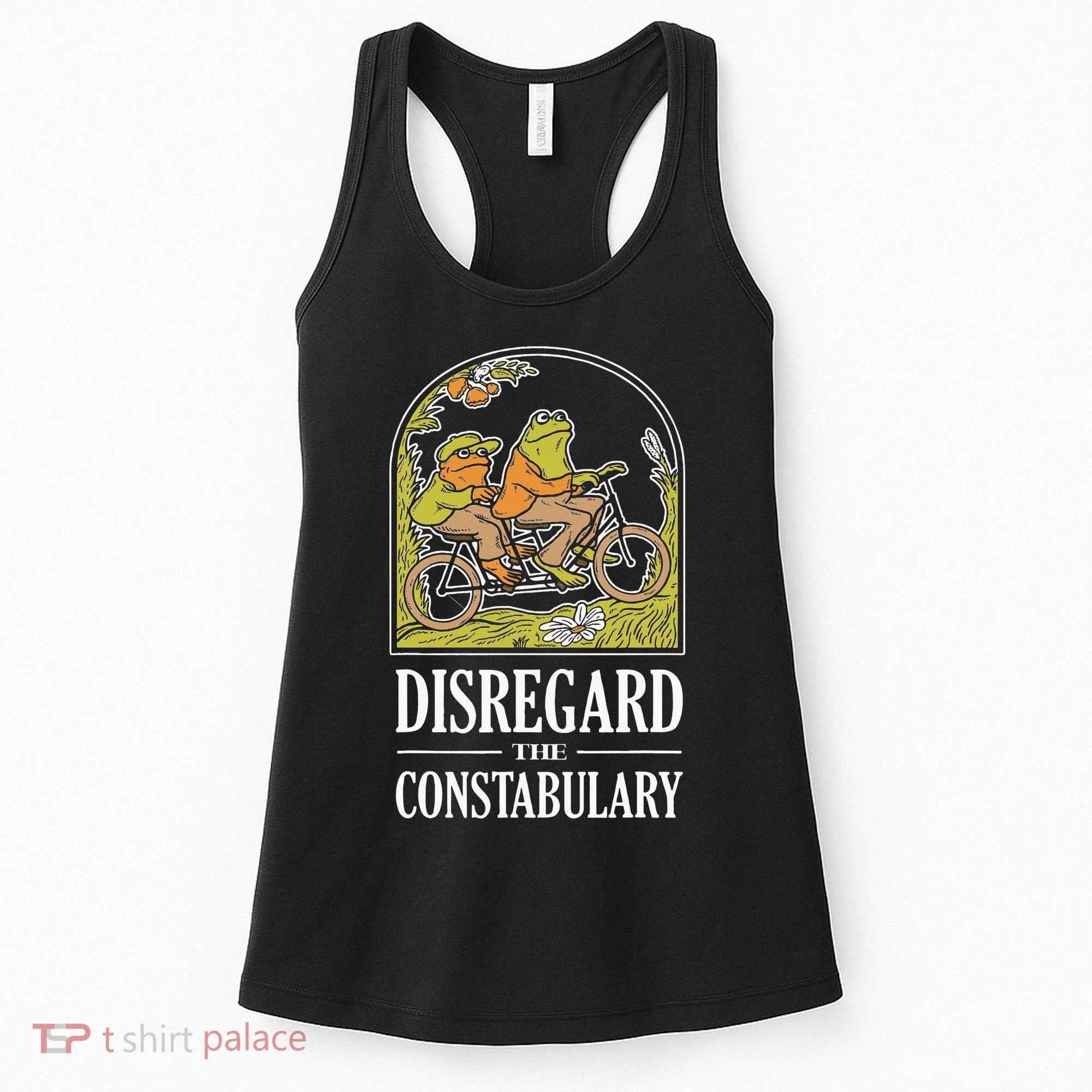 Disregard The Constabulary Graphic Funny Frog Meme Police Women's Tank Top