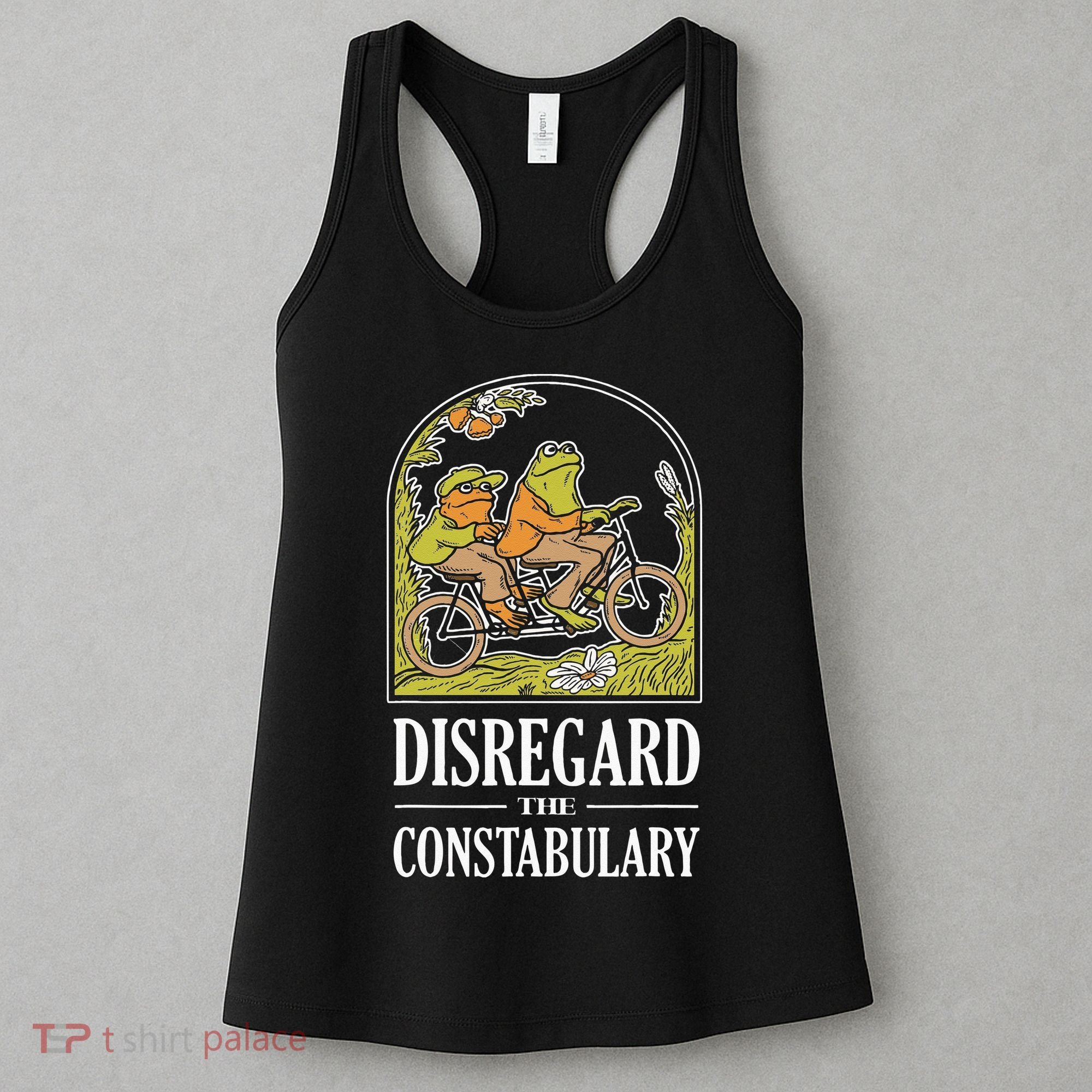 Disregard The Constabulary Graphic Funny Frog Meme Police Women's Tank Top
