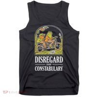 Disregard The Constabulary Graphic Funny Frog Meme Police Tank Top thumb 0