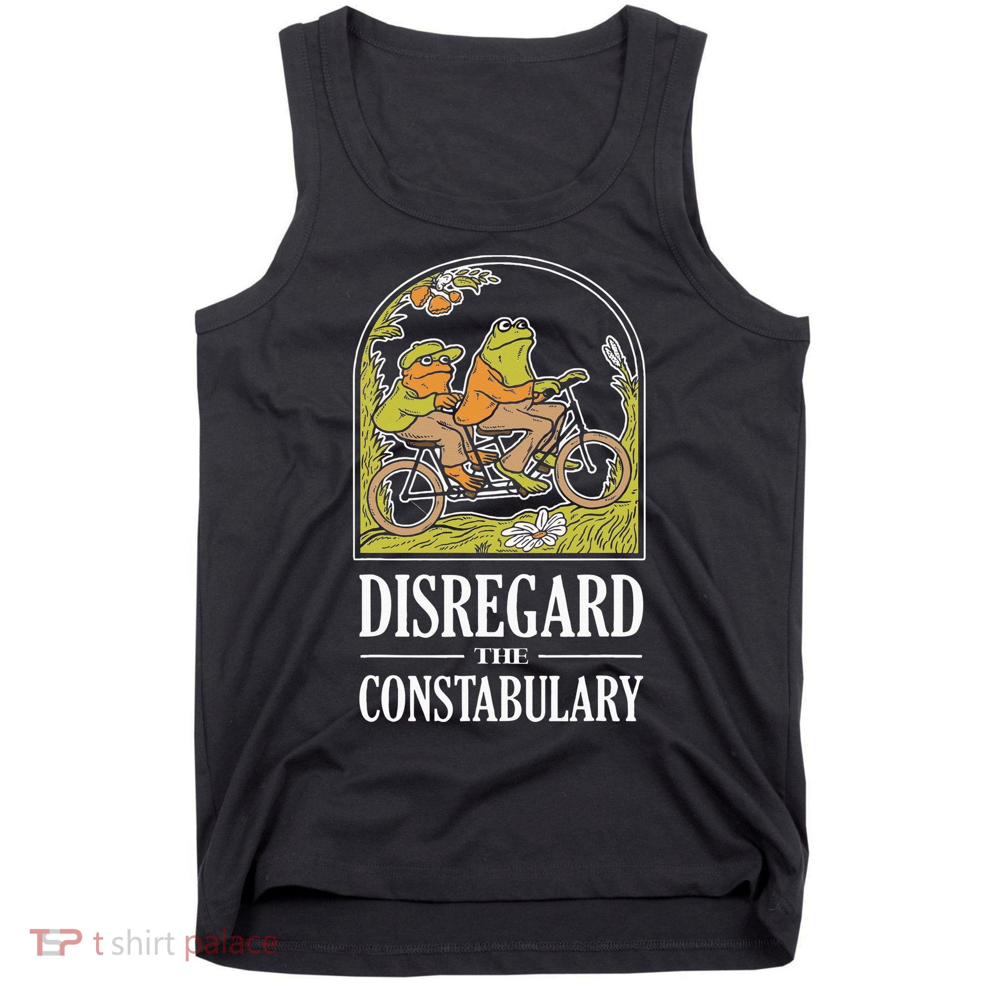 Disregard The Constabulary Graphic Funny Frog Meme Police Tank Top