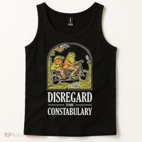 Disregard The Constabulary Graphic Funny Frog Meme Police Tank Top thumb 2