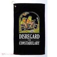 Disregard The Constabulary Graphic Funny Frog Meme Police Golf Towel thumb 0