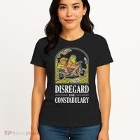 Disregard The Constabulary Graphic Funny Frog Meme Police Women's T-Shirt thumb 4