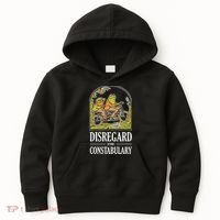 Disregard The Constabulary Graphic Funny Frog Meme Police Kids Hoodie thumb 0