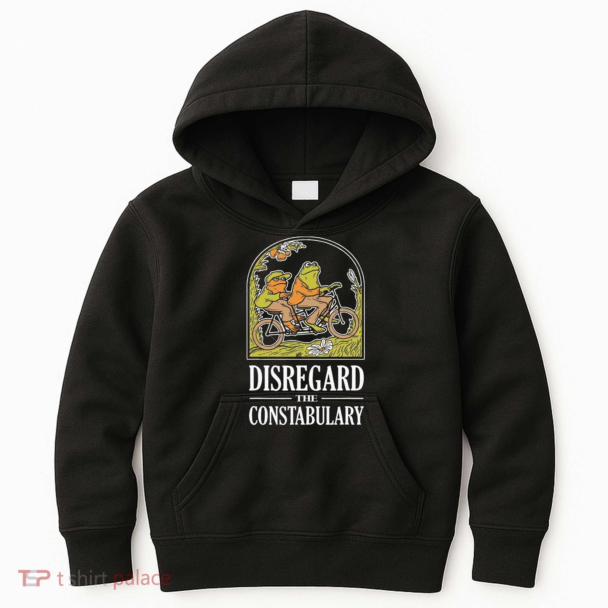 Disregard The Constabulary Graphic Funny Frog Meme Police Kids Hoodie
