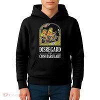 Disregard The Constabulary Graphic Funny Frog Meme Police Kids Hoodie thumb 4