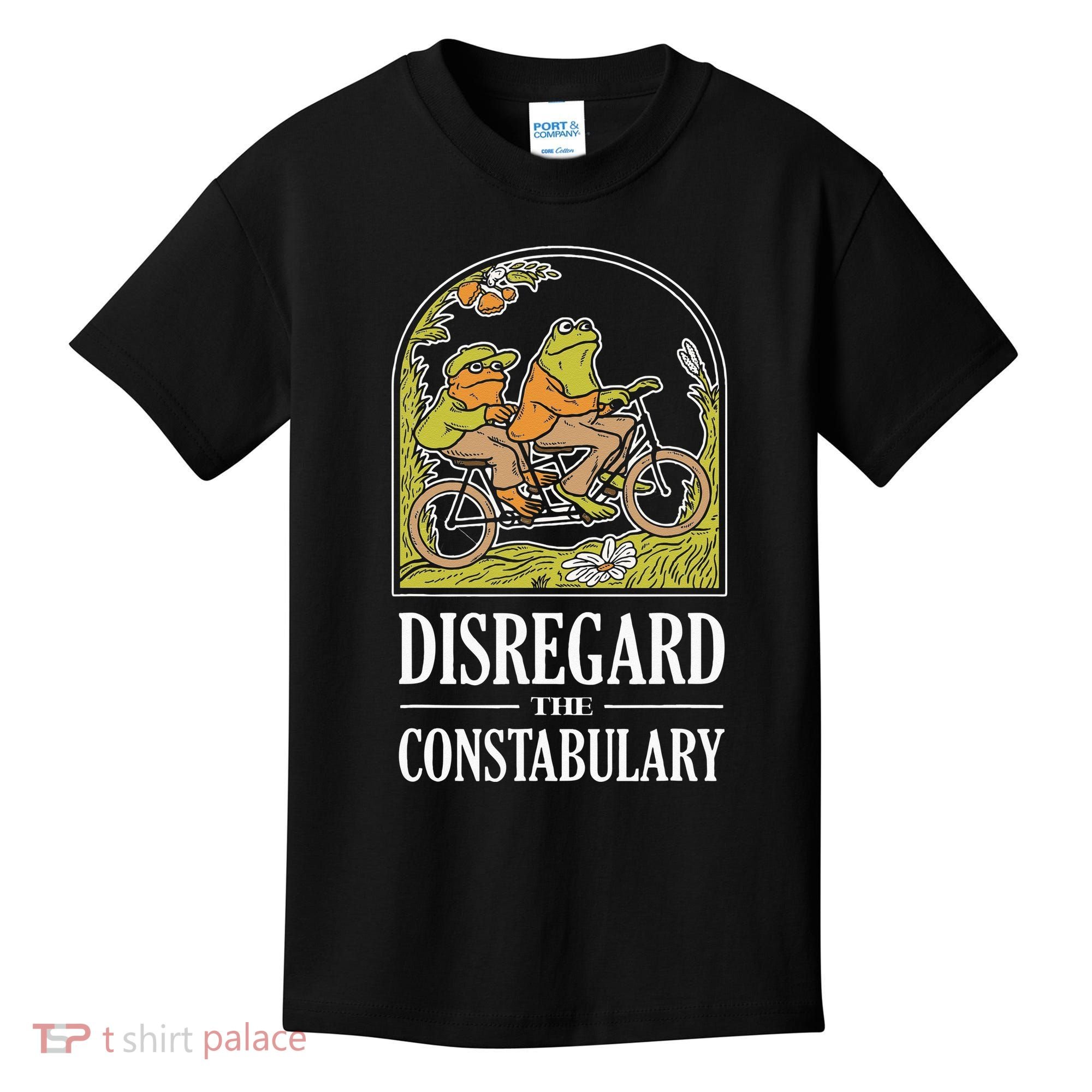 Disregard The Constabulary Graphic Funny Frog Meme Police Kids T-Shirt
